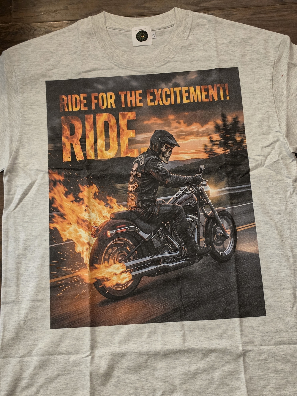 Ride For The Excitement Motorcycle Graphic Tee - Different Colors Available.